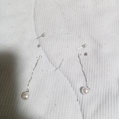 j→→→m40-4番/2wayパール＆パールロングピアスC＊Bの画像