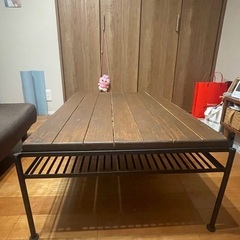 アイアン　ウッド　ローテーブル