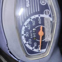 【販売済】 値下げしました💛　スズキ　レッツ4　バッテリー新品　セル一発の画像