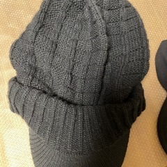 ニット帽　3個セット　黒の画像