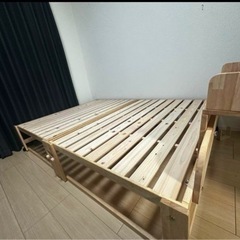 中居木工 ひのきスノコベッド  ダブルベッド NK-2780 引き取りのみの画像