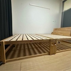 中居木工 ひのきスノコベッド  ダブルベッド NK-2780 引き取りのみ