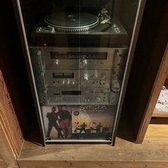 TRIO ビンテージオーディオセット フルセット KP-R405 MKII アンプ・ライト付きキャビネット付きの画像