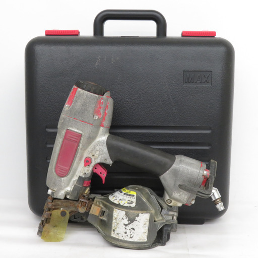 MAX マックス 50mm 釘打機 常圧コイルネイラ ケース付 フック緩い 型番不明 中古 【工具専門店 テイクハンズ金沢野々市店】