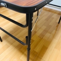 【美品】木目調折りたたみテーブルの画像