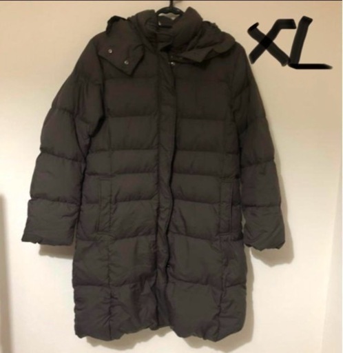UNIQLO ユニクロ ダークグレー フード付き ダウンジャケット　XL