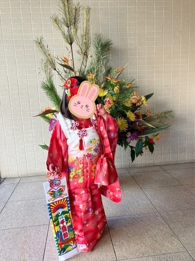 七五三　お衣装セット　着物　被布　３歳