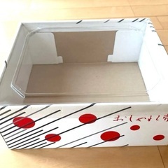 透明蓋付き収納箱 (おしゃれ帯いれ箱 )赤いドットの画像
