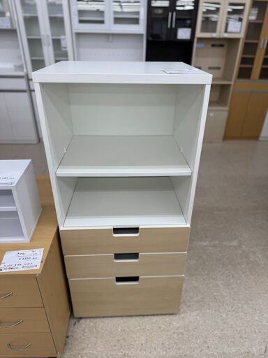 ★ジモティ割あり★  収納棚 ブラウン H130×D49.5×W60 クリーニング済み TJ10482