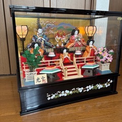 ひな人形 3段飾り ガラスケース オルゴール 電飾 おひなさま お節句 雛人形の画像