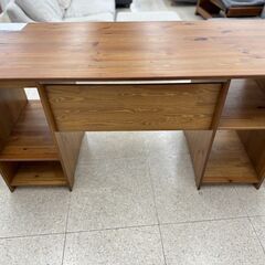 ★ジモティ割あり★  デスク 茶色 H73×D57×W140 クリーニング済み TJ10486の画像