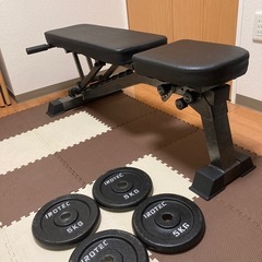 可変ベンチ台・プレート20kg(5kg×4枚)