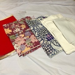 はぎれ 生地 4枚セット 花柄 着物 白無地 和柄 ハンドメイド