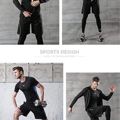 メンズ トレーニングウェア コンプレッションウェア5点セットの画像