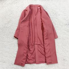 Mila Owen ミラオーウェン ロングコート アウター 羊毛混 ピンク色 0 S相当 レディースの画像