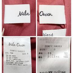 Mila Owen ミラオーウェン ロングコート アウター 羊毛混 ピンク色 0 S相当 レディースの画像
