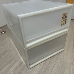無印良品　PP収納ケース小　プラスチックケース　2個セット　引取...