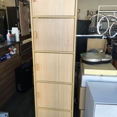 ♪【早めの引取希望】木製 収納棚 5扉 収納家具 幅45×奥行4...
