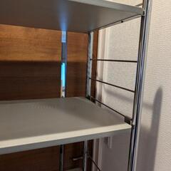 キッチンラックキャスター、可動棚付きの画像