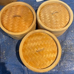 【引き取り限定】せいろ　15cm  木製　一段　蒸し器　3個セッ...