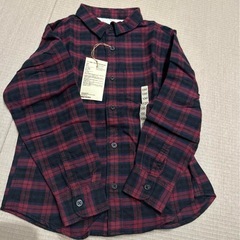 無印良品　130サイズ　フランネルシャツ
の画像