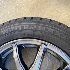 軽スタッドレスタイヤ ホイール付 155/65R14 22年最終 バリ山　ダンロップ ウィンターマックス02の画像