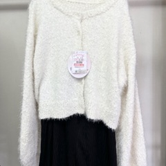 (新品)しまむらショートカーディガンM白の画像