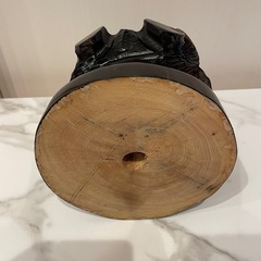 木彫り　熊　ボトルホルダーの画像