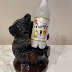 木彫り　熊　ボトルホルダーの画像