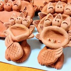 🌿🌺ハンドメイド・素焼き調シーサー🌺🌿の画像