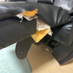 リクライニング付き三人掛けソファの画像