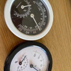 鳥の餌入れ  湿度計の画像