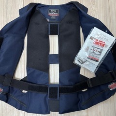 エアバッグ機能付き乗馬ベストXSネイビーの画像