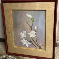 Flower painting in frame