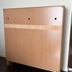 無印　木製収納 奥行21cm タモ材の画像