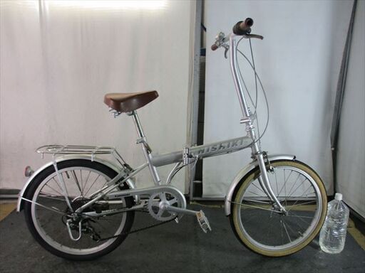 D993　★　　8500円★　折りたたみ中古自転車【20インチ　シルバー 】
