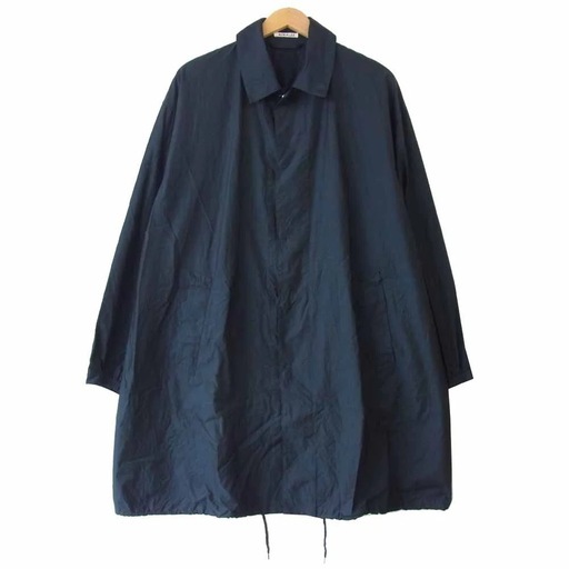 AURALEE／FINX CHAMBRAY BIG SOUTEIN COLLOR COAT