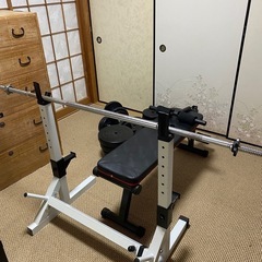ベンチプレス(プレート•バー付き)&ダンベル2つ　セット