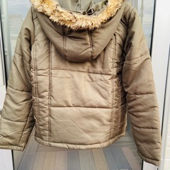 ★新品女性用フード付き半コートMモスグリーンの画像