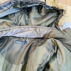 ★新品女性用フード付き半コートMモスグリーンの画像