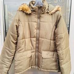 ★新品女性用フード付き半コートMモスグリーン