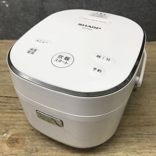 SHARP シャープ 3合炊き 炊飯器 KS-CF05B-W 2022年製 動作品 25a菊ST