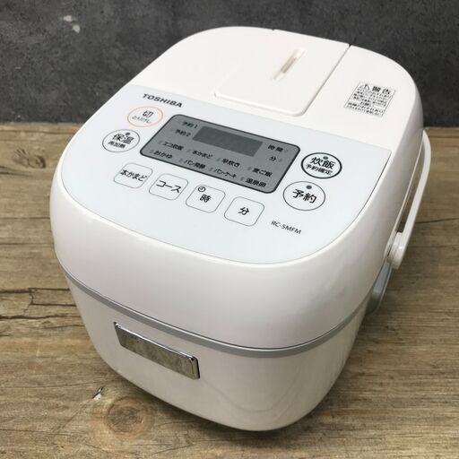 TOSHIBA 東芝 3合炊き 炊飯器 RC-5MFM 2021年製 動作品 25a菊-