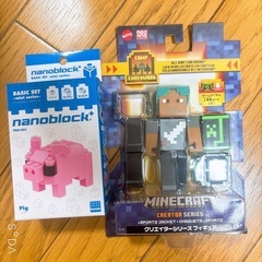 【新品未使用 未開封】Minecraftのフィギュアとnanob...