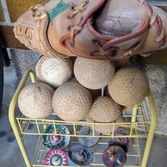 【中古】軟式（6）硬式球（2）ほか/独楽/卓球セット