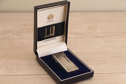 【ジャンク】 dunhill ダンヒル シルバーカラー ローラー式 ガスライター (R2431nxY)