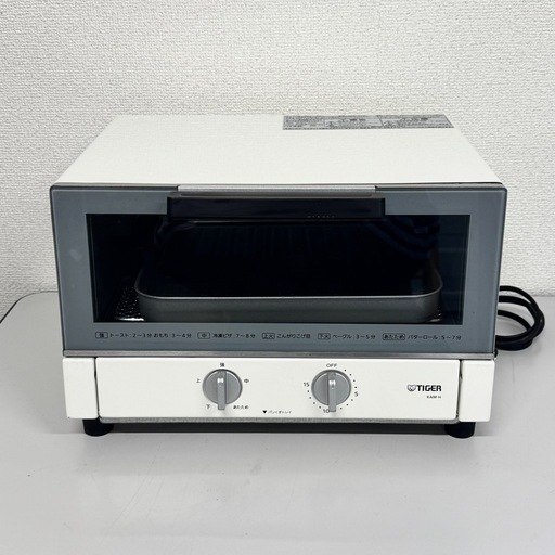 激安‼️ 18年製　TIGER トースター機能付きオーブン ホワイト　KAM-H130A0665