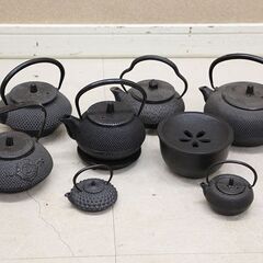 現状品まとめて 鉄瓶 急須 8点セット 南部鉄器? 煎茶道具 (...