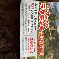 期限間近　別府ラクテンチ 入園ご招待券 5名様分　有効期限 2025年1月13日の画像