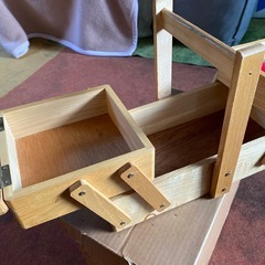 【値下げしました‼️】新品 裁縫 木製ソーイングボックス お裁縫箱（2段）の画像